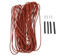 Cable de calefacción de fibra de carbono de 12 K, 33 ohmios, cable de silicona infrarrojo lejano de alta temperatura, color rojo para deshielo de tuberías de techo e invernadero