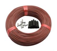 Cable de calefacción de suelo interior con tecnología infrarroja de fibra de carbono de 12 K, resistencia de 33 ohmios/M y aislamiento de goma de silicona (100 m)