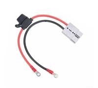Cable de carga Anderson de 50 A, 2 m con terminal M8, 10 AWG para acoplamiento rápido para DC-DC para cargador, caja de baterías y para caravanas, resistente a la intemperie, gris