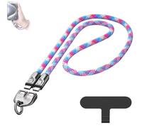 Cable de carga C a C de 240 W con diseño de pulsera portátil, cable USB-C de carga rápida de 5 A para teléfono con correa cruzada y muñequera, interfaz doble portátil y ligera (rosa, 0.3m/11.8in)