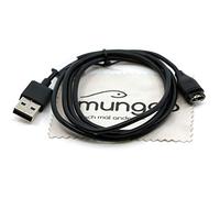 Cable de Carga Compatible con Garmin Forerunner 45, 45S, 245, 245 Music, 935, 945, Instinct/Legacy Hero Series/Legacy Saga Series/Cable de Carga USB con paño de Limpieza de Pantalla mungoo