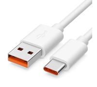 Cable de carga compatible con original Xiaomi 45010000154S para Xiaomi Redmi 13C, Redmi 12, Redmi Note 13 (5G), Redmi Note 13 Pro (5G) / 13 Pro Plus 5G 1,0m Cable de datos 120W Blanco Tipo C