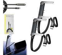 Cable De Carga con Soporte Invisible, 2-in-1 Stand Charging Cable, 240w Braided Fast Charge Cables with Built-In Phone Stand, Type-C Charging Cable with Adjustab (1, USB Tipo C)