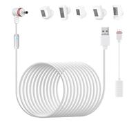 Cable de carga de alimentación USB de 24,9 pies/7,6 m con cable adaptador Type-C y luz LED de alerta, Compatible con Ring Camera (Spotlight Cam, Stick Up Cam/Pro, Spotlight Cam Plus, Spotlight Cam Pr