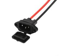 Cable de carga de batería XT60/XT90 macho a 3 pines hembra, 16 A, 250 V, 10 AWG, carcasa de PC ignífuga, para bicicletas eléctricas y nuevos sistemas de energía, negro, 20 cm