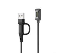Cable de carga de nailon 2 en 1 para Polar Vantage para v3 Pacer Pro | Tejido de nailon, sin enredos, diseño 2 en 1, se adapta a Vantage para v3 y Pacer Pro, uso diario