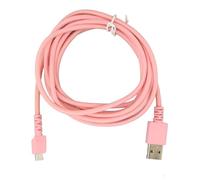 Cable de Carga de Ratón USB, Cable de Carga de Ratón de Juego Tejido paraNaga Pro DeathAdder V2 Pro Basilisk, 6.6 Pies, Amplia Compatibilidad (Pink)