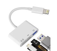 Cable de carga Dongle OTG Adaptador lector de tarjetas SD para iPhone Lightning a USB Micro TF para cámara Apple Mouse Teclado Visor de memoria Flash Drive Stick Convertidor de cable de foto compacto accesorio de fotografía