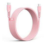 Cable de carga largo USB C a USB C de 60 W, cable trenzado C a C, cable de datos tipo C de carga rápida compatible con iPhone 15, iPad Pro 2022, iPad Air 4/5, Samsung S24