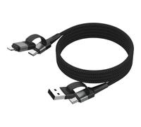 Cable de carga magnético 4 en 1 Ansmann 1,2 m USB A/USB C y USB C/Lightning