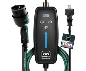 Cable de carga Masterplug EV tipo 2 con conector Schuko de 10 m