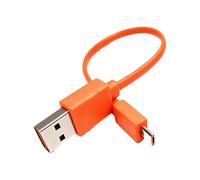 Cable de Carga Micro USB para Altavoz JBL Compatible con JBL Clip 3, Clip 2, Flip 4, Flip 3, Flip 2, Charge 3, Charge 2, Pulse 3, Pulse 2, Go 2, Micro Ii, Trip, Link 20 Altavoz Portátil(25 cm/Naranja)