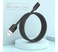 Cable de carga para iPhone largo Cable de 5M certificado por MFI Lightning 16FT cable de carga USB extra largo para Apple iPhone 14/13/12/11/XR/XS Max/X/8/8 Plus/7/7Plus/6/6s/Plus/SE/5c/5s/5 Pad Air 2