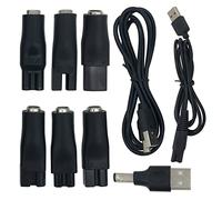 Cable de carga para la mayoría de maquinillas de afeitar eléctricas, pedi de pierna impecable, cable de 5 V CC y adaptadores variados