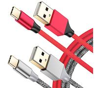 Cable de carga para NS Switch y Xbox Elite Series, paquete de 2 - 2 unidades de 10 pies de nailon trenzado USB C a USB A tipo C cable de carga para Lite, Switch OLED, Pro Controller, Samsung S10 Note