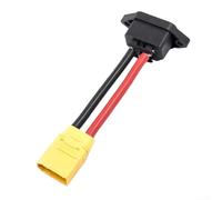 Cable de carga para scooter eléctrico XT90 a enchufe de CA para conector de batería eléctrica con alambre de cobre estañado y cubierta protectora, adecuado para sistemas de 48 V, 36 V, 72 V (200 mm)