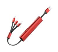 Cable de carga rápida 3 en 1, cargador de coche retráctil, cable de carga súper rápido plegable compatible