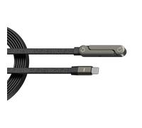 Cable de Carga Rápida con Soporte Plegable 2 en 1 240W Trenzado Nailon sin aquí faltaba un término el Texto Integrado Conector C-C para Teléfonos Inteligentes Tablets y Portátiles