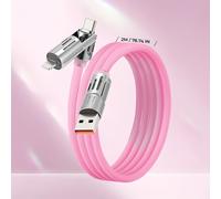 Cable de carga rápida USB-C 4 en 1 de 240 W, trenzado de aluminio, compatible con Samsung, Xiaomi, Apple, iPhone, iPad.