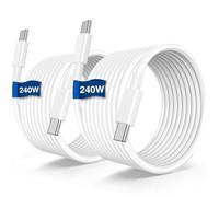 Cable de carga rápida USB C a C de 10 pies, 240 W de carga rápida tipo C a C, cable de carga para Apple iPhone 17 Pro Max/17 Air/16 Pro Max/15 Plus, iPad Pro 12.9/11 pulgadas/Mini/Air 5/4th, MacBook