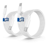 Cable de carga rápida USB C a C de 3 pies, 60 W de largo tipo C a C, cable de carga para Apple iPhone 17 Pro Max/17 Air/16 Pro Max/15 Plus, iPad Pro 12.9/11 pulgadas/Mini/Air 5/4ª, MacBook