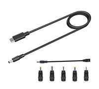 Cable de carga rápida USB tipo C a CC 9 V 0-3 A PD para máquina elíptica bicicleta estática Arduino UNO R3 Dymo Brother Label Maker y convertidor de polaridad inversa para guitarra, piano, pedales