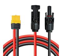 Cable de carga solar 0,6 M/3 M, conector solar a conector XT60, cable adaptador para panel solar, para generador solar EF DELTA 2 y River Pro Max Powerstation 757 Powerhouse Solar (60 cm)