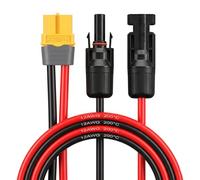 Cable de carga solar a XT60 adaptador de extensión 12AWG 1 m | cable adaptador de panel solar compatible con Ecoflow DELTA River 2 Max Pro Mini Bluetti generador solar
