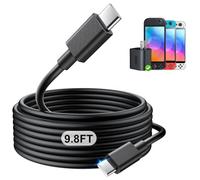Cable de carga Switch 2 de 9.8 pies, cable de alimentación extra largo para adaptador oficial de Nintendo Switch 2, cargador rápido de 60 W, accesorios de soporte para Switch 2 bases de TV