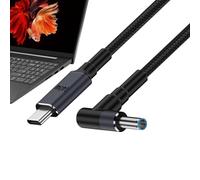 Cable de carga tipo C DC, Cable convertidor rápido PD de carga rápida de 140 W adaptador negro para lugar de trabajo, cable de alimentación único para el hogar y los viajes