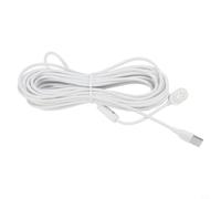 Cable de carga TPE para Arlo 2 4 3 5S 2K, cable de extensión resistente a la intemperie IP65, 5,2 m/8 m/10,4 m, cable blanco flexible de seguridad al aire libre (25 pies)