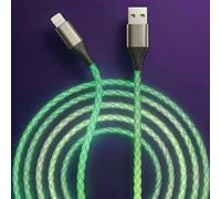 Cable de carga USB-A a Lightning para iPhone [certificado Apple MFi] Cable de carga rápida LED para iPhone 14/13/12/11/XR/XS/X/8, iPad, AirPods, iPod y más (verde, 4 pies)