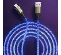 Cable de carga USB-A a Lightning para iPhone [certificado Apple MFi] Cable de carga rápida LED para iPhone 14/13/12/11/XR/XS/X/8, iPad, AirPods, iPod y más (azul, 4 pies)