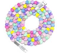 Cable de carga USB A a USB C de 6 pies, bonito cable de carga de coche para iPhone 17 16, cable de carga rápida tipo C y CarPlay para iPhone 17, 16, Pro Max, 16e Air, iPad 10 11, Samsung S25, S24, S23