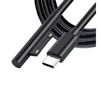Cable de carga USB-C de 1,5 m, compatible con Microsoft Surface USB-C Pro 3/4/5/6, Surface Laptop/Book 1/2 y Surface Go 1/2/3. Admite carga rápida PD de 45 W (15 V/3 A). Accesorios Surface.