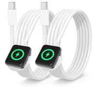 Cable de carga USB C para Apple Watch, certificado MFi, paquete de 2 unidades, cargador magnético inalámbrico, cable de carga rápida portátil tipo C (1 m) para iWatch Series 10/Ultra 2/SE/9/8/7/6/SE2