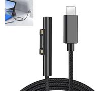Cable de carga USB-C para Surface, 2,0 m trenzado de nailon, compatible con PD de 45 W (15 V/3 A), para Microsoft Surface Pro 3/4/5/6/7,