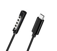 Cable de carga USB C para Surface RT y Pro 1 2 (negro de 6 pies), funciona con cargador USB-C de 15 V/3 A 45 W, compatible con Microsoft Surface 1512 1516 1536 Pro 1/2 y Surface RT