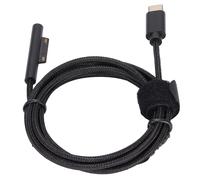Cable de carga USB-C Power Delivery trenzado de nailon para portátiles Microsoft Surface Pro, 6, Pro, 5, Pro, 4, Book, PD15V, compatible con