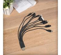 Cable de carga USB, conector multifunción 10 en 1 para Nokia para Samsung para Sony, cable redondo grueso de datos de teléfono móvil