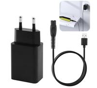 Cable de carga USB de 5 V con adaptador de alimentación, compatible con Philips, accesorio para afeitadora, cola de red de pescado liso, alambre de cobre grueso, cable de repuesto portátil y duradero