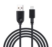 Cable de carga USB de 6 pies y cable de línea de datos de micro cable USB/cable de carga compatible con Alienware con cable/ratón inalámbrico para juegos AW610M 610 m Ratón (negro)