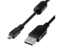 Cable de carga USB de repuesto para cámara Panasonic Lumix DMC-G7 DMC-S5 DMC-ZS25 DMC-TZ35 ZS40 TS30 SZ3 TZ8 TZ11 TZ15 TZ24 F2 FH25 GF3 GF5 GX1 FH4 y más (negro)