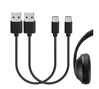 Cable de carga USB para auriculares Geekria compatible con Bose QC Ultra/45/Earbuds II, SoundLink Plus, 700ANC, Ultra Open Earbuds - cable de alimentación de reemplazo USB (1 ft/30 cm 2 unidades)