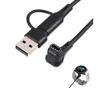 Cable de carga USB tipo C 2 en 1, compatible con relojes Coros, carga rápida y transferencia de datos, cargador de reloj inteligente de 1 metro, accesorio ideal para el cargador Coros Pace 3