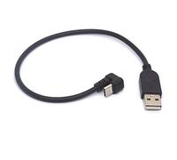 Cable de carga USB tipo C de 180 grados en forma de U USB-C a USB A Cargador USB A macho a C Cable de sincronización y carga Cable de plomo Juego de cables Powerline Convertidor Extensión (30 cm)