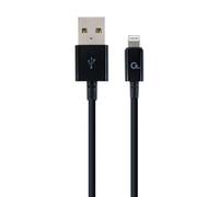 CABLE DE CARGA Y DATOS GEMBIRD DE 8 PINES, 2M, NEGRO (CC-USB2P-AMLM-2M)