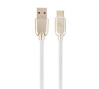 Cable USB Cablexpert CC-USB2R-AMCM-2M-W USB A a USB C 2 m USB 2.0 Blanco 0,48 Gbit/s