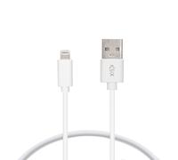 Cable de Carga y Datos USB-A a Lightning KSIX 12 W, Made For iPhone, 1 m, Blanco