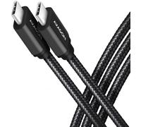 Cable de cargamento AXAGON BUCM3-CM10AB USB-C <-> USB-C 3.2 Gen 1, 1m, PD 60W, 3A, ALU, braid, Negro